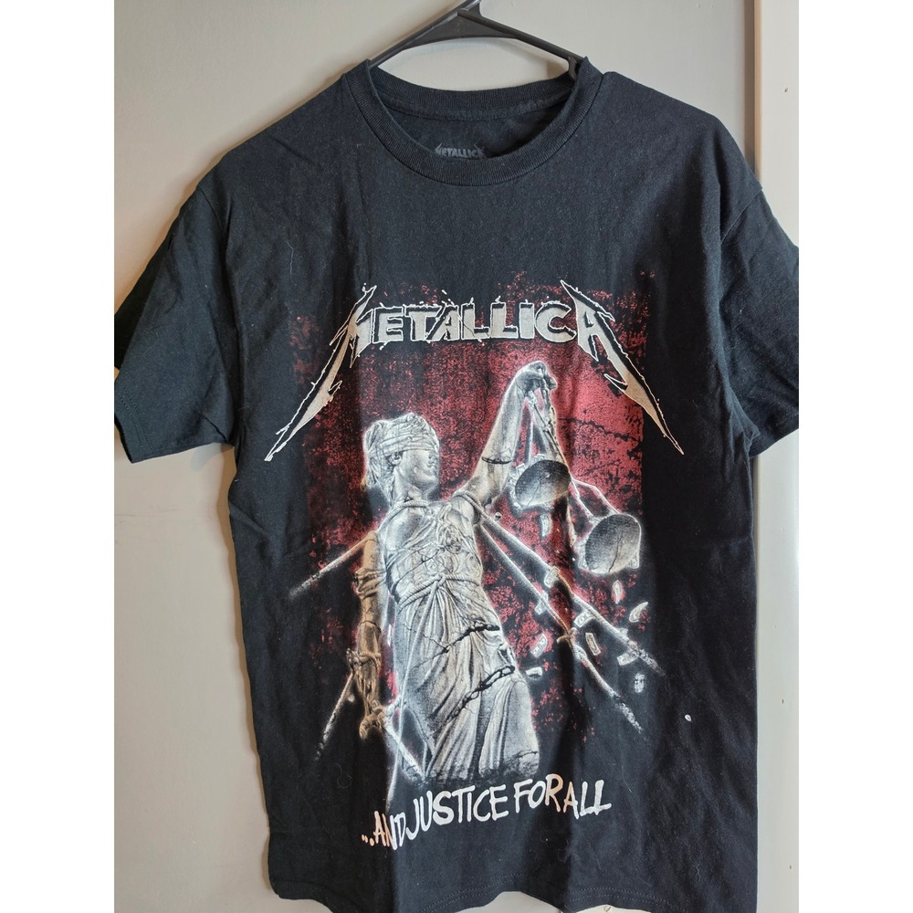 Metallica And Justice For All Graphic T-Shirt Mens Medium Black Band Tee
